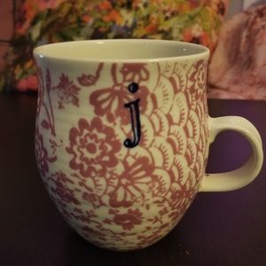 Anthropologie "j" mug